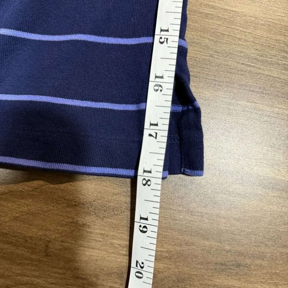 Ralph Lauren Polo Golf Pima Cotton Long Sleeve Blue Striped Men Shirt Size XXL